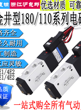 小金井型电磁阀AC220二位五通控制180/110-4E1/4E2-PLL/PSL/DC24V