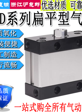 杆不转动扁平椭圆气缸FCD-KL-25 32 40 50 63-5 10 15 20 60 45-N