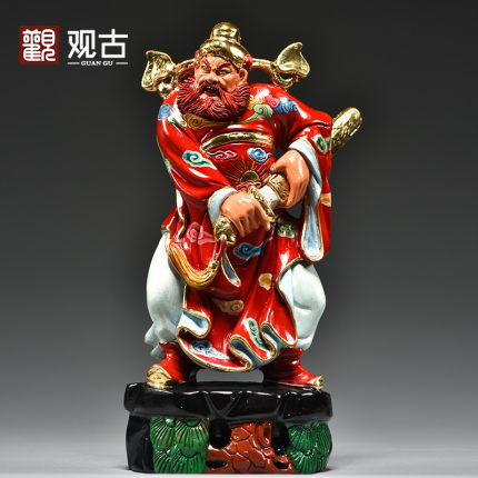 黑檀实木雕刻天师福神钟馗神像摆件家居客厅装饰品工艺品店铺供奉