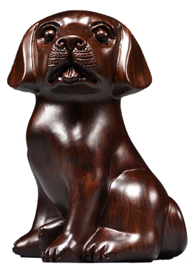 观古黑檀实木质祝福客厅摆件摆件