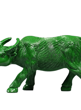 实木质祝福客厅水牛摆件补角木头