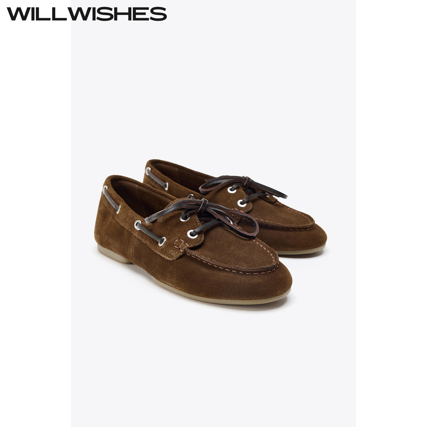 WILLWISHES英伦风反绒皮乐福鞋