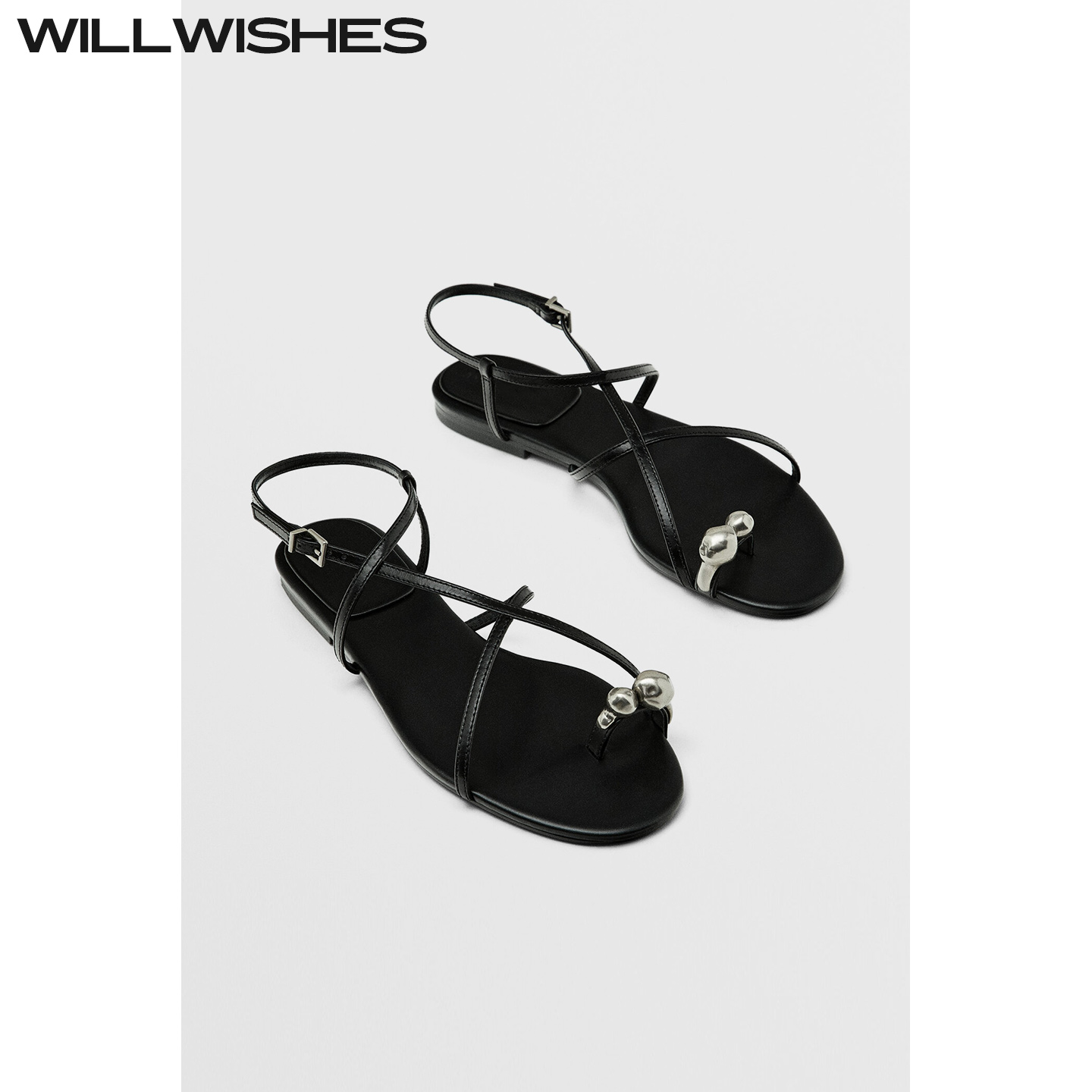 WILLWISHES时尚平底套趾凉鞋女
