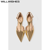 4002 王玎设计尖头T字带浅口平底鞋 夏季 折扣季 卖完不补