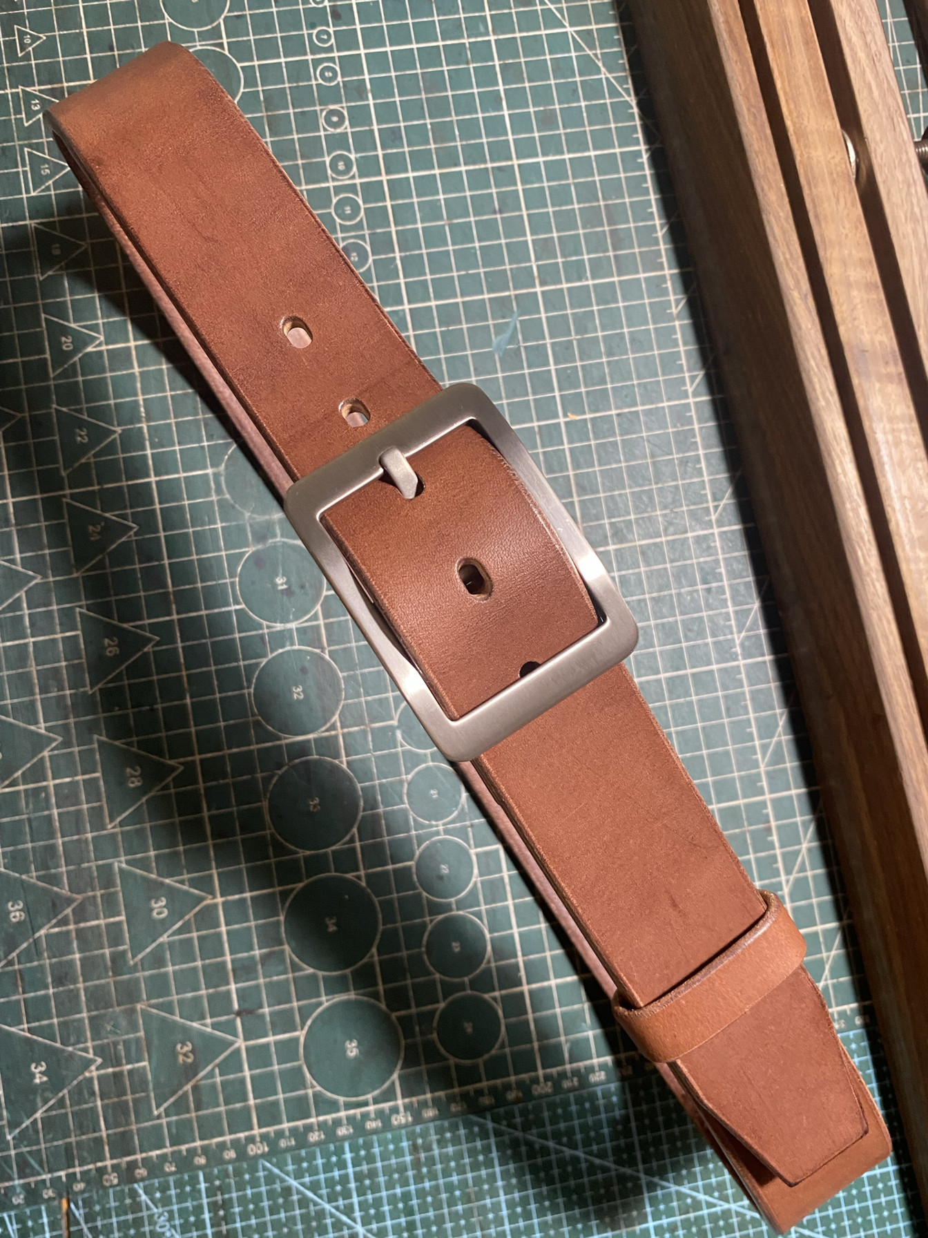 手工皮带昭南头层牛皮腰带纯钛扣日字扣皮带棕色男士腰带轻奢皮带