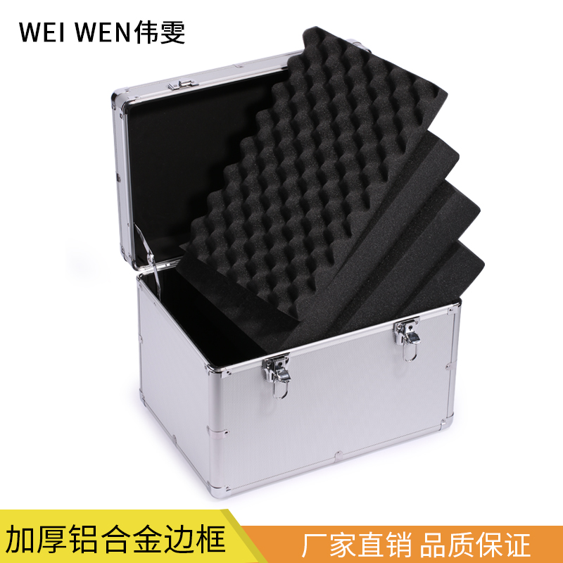 铝合金家用工具扣锁包装模型防震样板展示证件运输仪器海绵拉杆箱