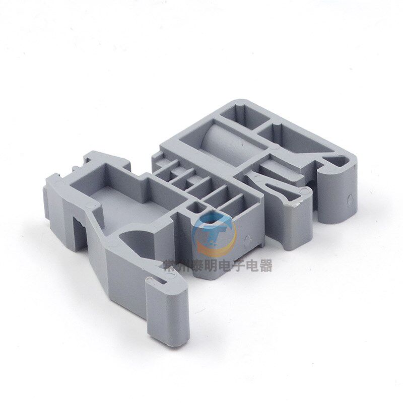 灰色端子固定件E-UK 塑料终端堵头euk紧固座卡扣 两边C45导轨35MM