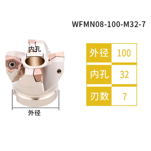 快进给刀盘90度双面六角平面铣刀盘WNMU080608刀片LNMU0303ZER-MJ