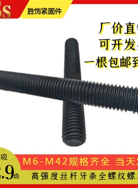 12.9级全螺纹螺柱35CrMO高强度全牙螺杆牙棒通丝丝杆M12M14M16M18