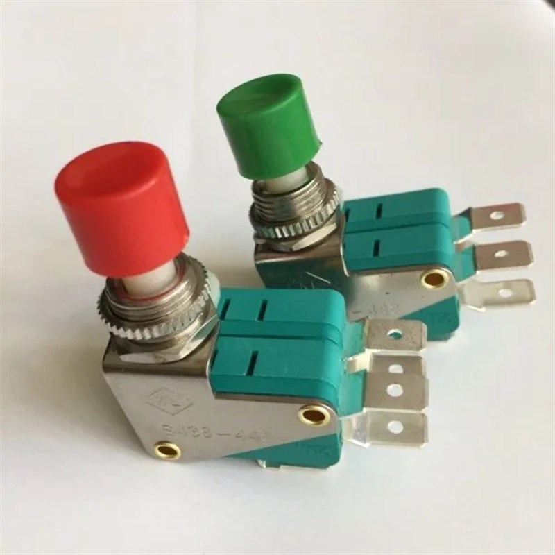 DS438~448双联微动开关 限位按钮行程开关红绿黄黑帽开