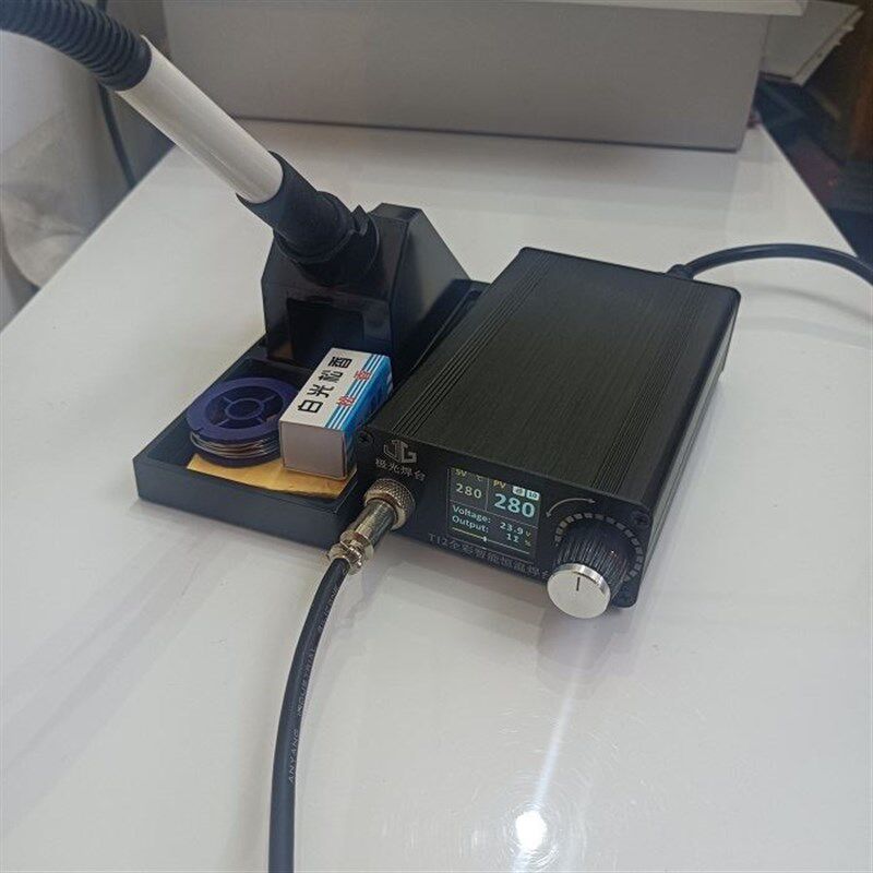 T12电烙铁焊台恒温智能加热高速大屏幕极光焊台电子工具白菜白光