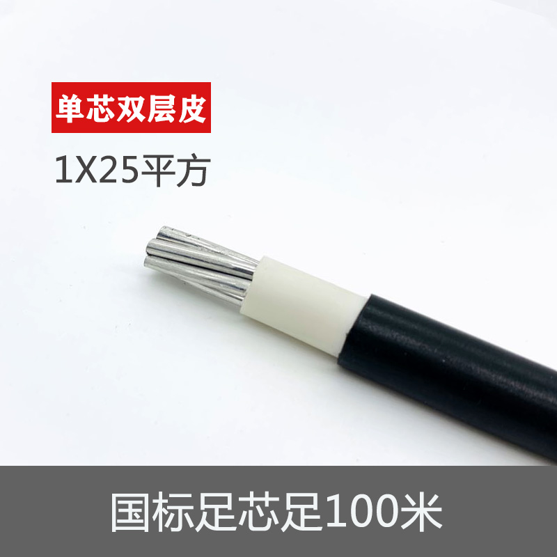 国标户外铝芯电缆6/10/16/25/35平方防老化铝线室外架空防冻电线