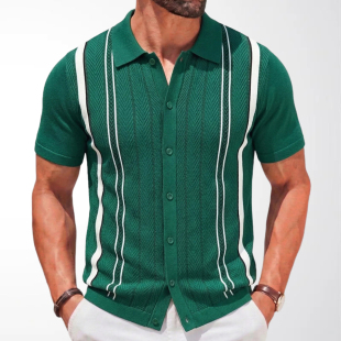 Cardigan Striped Sweater欧美男士 开衫 Men 毛织上衣条纹针织衫