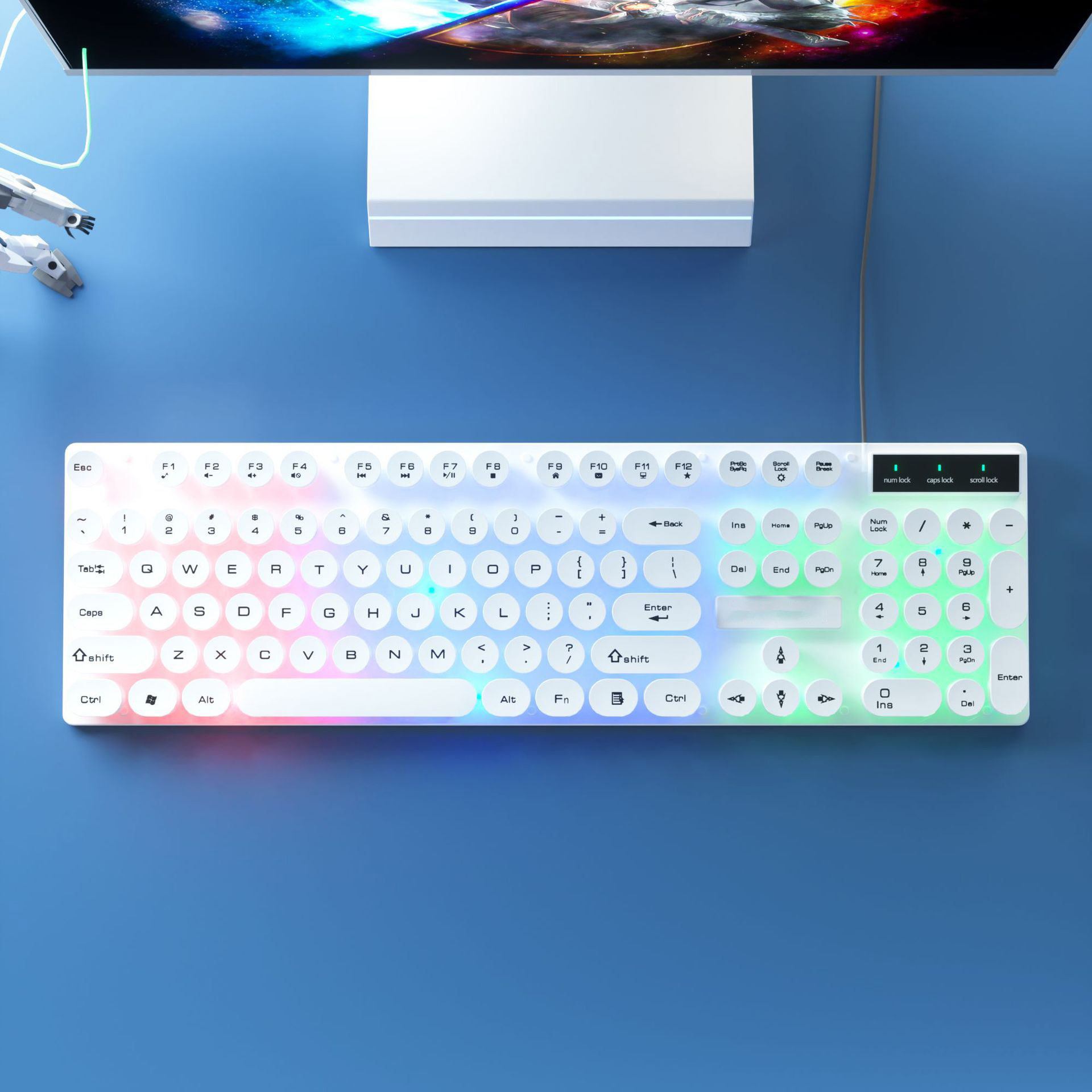 朋克鼠标键盘套装有线机械手感悬浮办公家用笔记本电脑吃鸡游戏