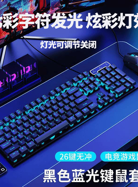 有线键盘键鼠套装电竞游戏机械手感台式笔记本电脑办公静音无声