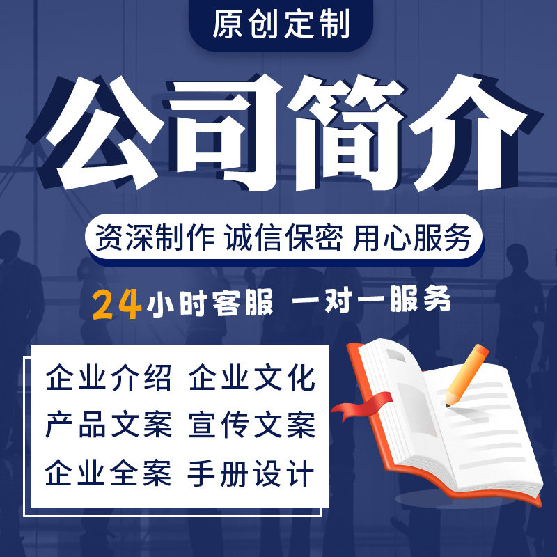 代写公司简介企业文化公司介绍ppt制作撰写文案策划宣传画册设计