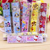 卡通多功能迷宫直尺15cm厘米塑料尺子拼图益智小学生文具用品 包邮
