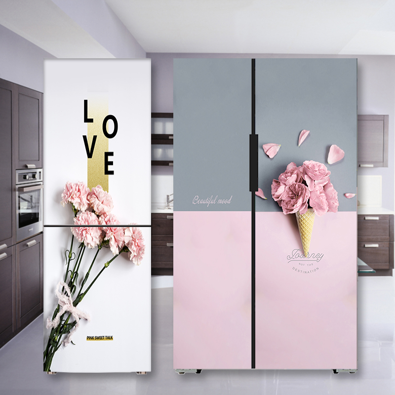冰箱贴纸全贴翻新双开简约现代
