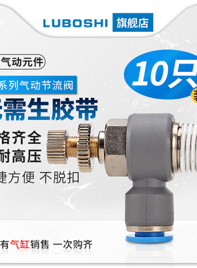 气动气管快速接头排气节流阀SL8-02调节阀气缸调速阀调速接头6-01