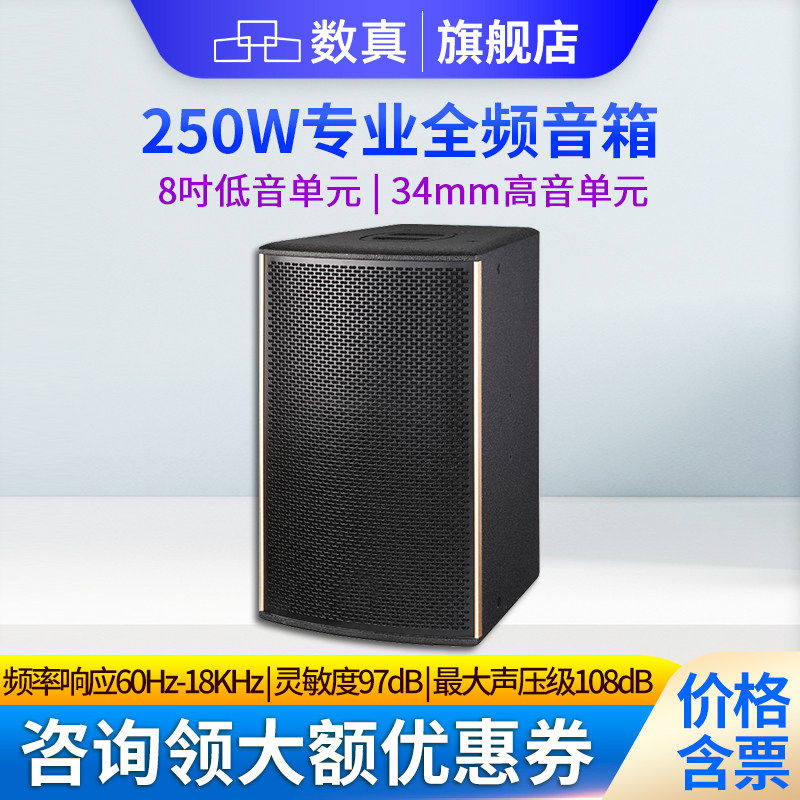数真专业全频音箱高保真8吋/10吋/12吋/15吋音响250W大功率会议室剧院扩声补声舞台SZ-K8
