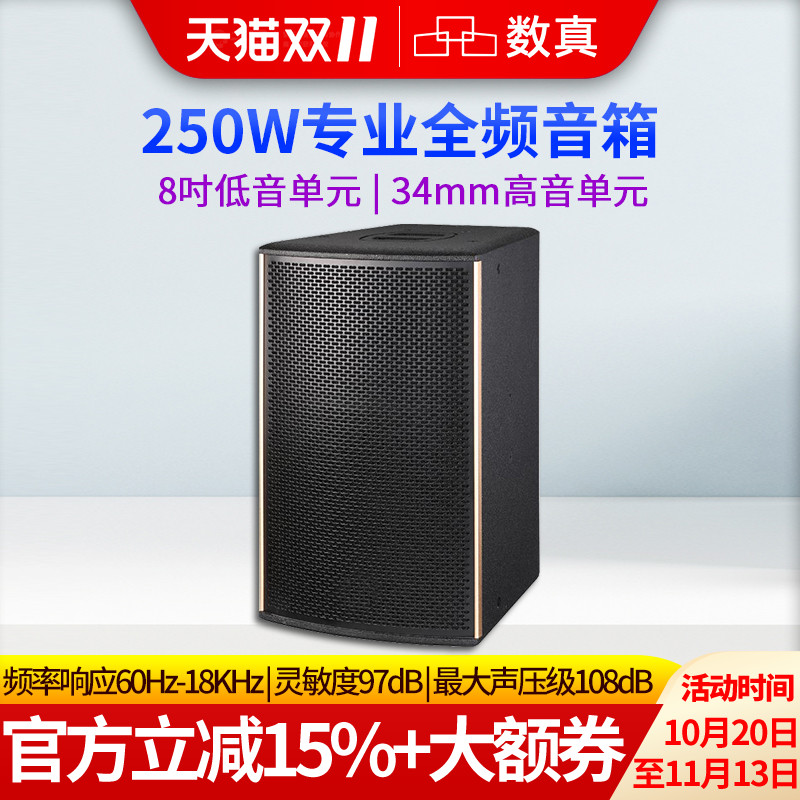 数真专业全频音箱高保真8吋/10吋/12吋/15吋音响250W大功率会议室剧院扩声补声舞台SZ-K8