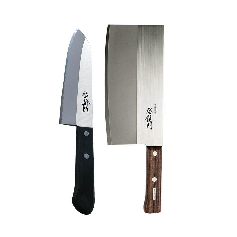 日本富士登龙门进口刀主厨刀大马士革中式切片刀具套装