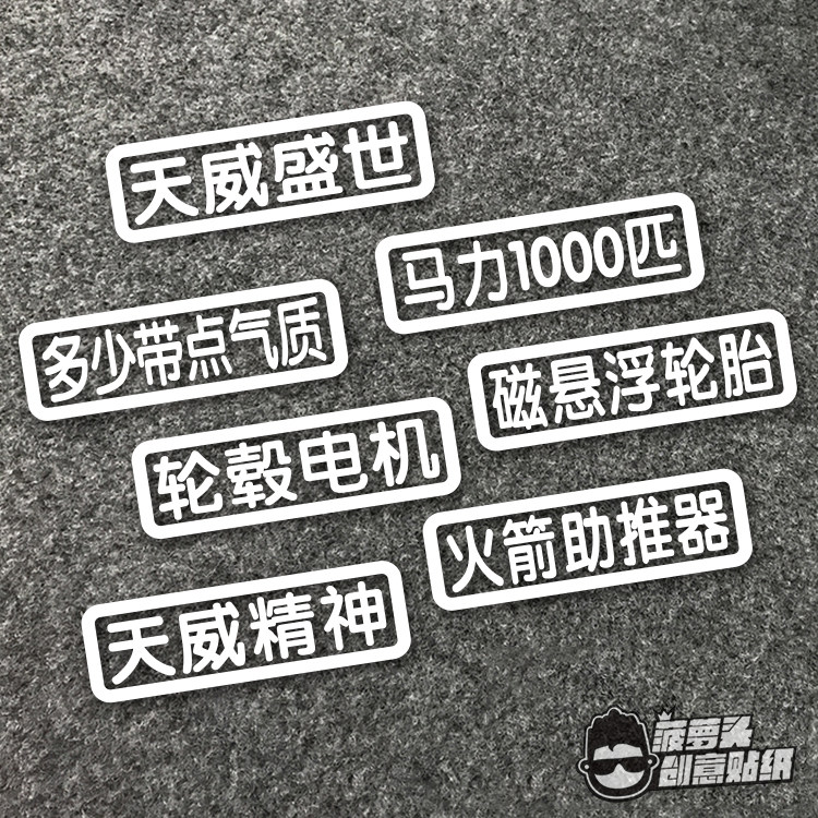 天威盛世  天威精神 东北天威大哥改装文化创意车贴