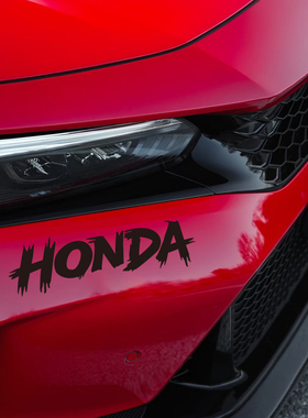 汽车创意车贴HON DA贴纸适用于本田飞度思域雅阁奥德赛思铭玻璃贴