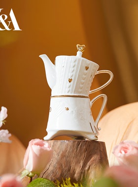 VA博物馆新款爱丽丝茶具套装茶壶一杯一壶单人款女士伴手生日礼物