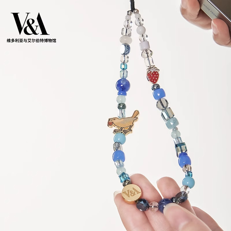 VA博物馆威廉莫里斯草莓小偷手机链包袋挂饰创意毕业生日礼物女生