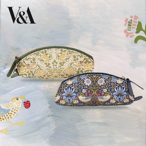 VA博物馆印花便携化妆包手拿包