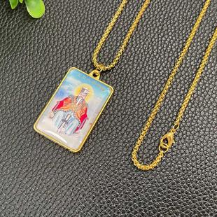 玉皇大帝道家用品神像双面项链西王母娘娘吊坠男女民族风挂件金母