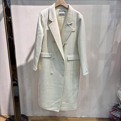 鸢系列秋冬款78.2%绵羊毛13%莱赛尔8.8%聚脂双面羊绒长款外套5019