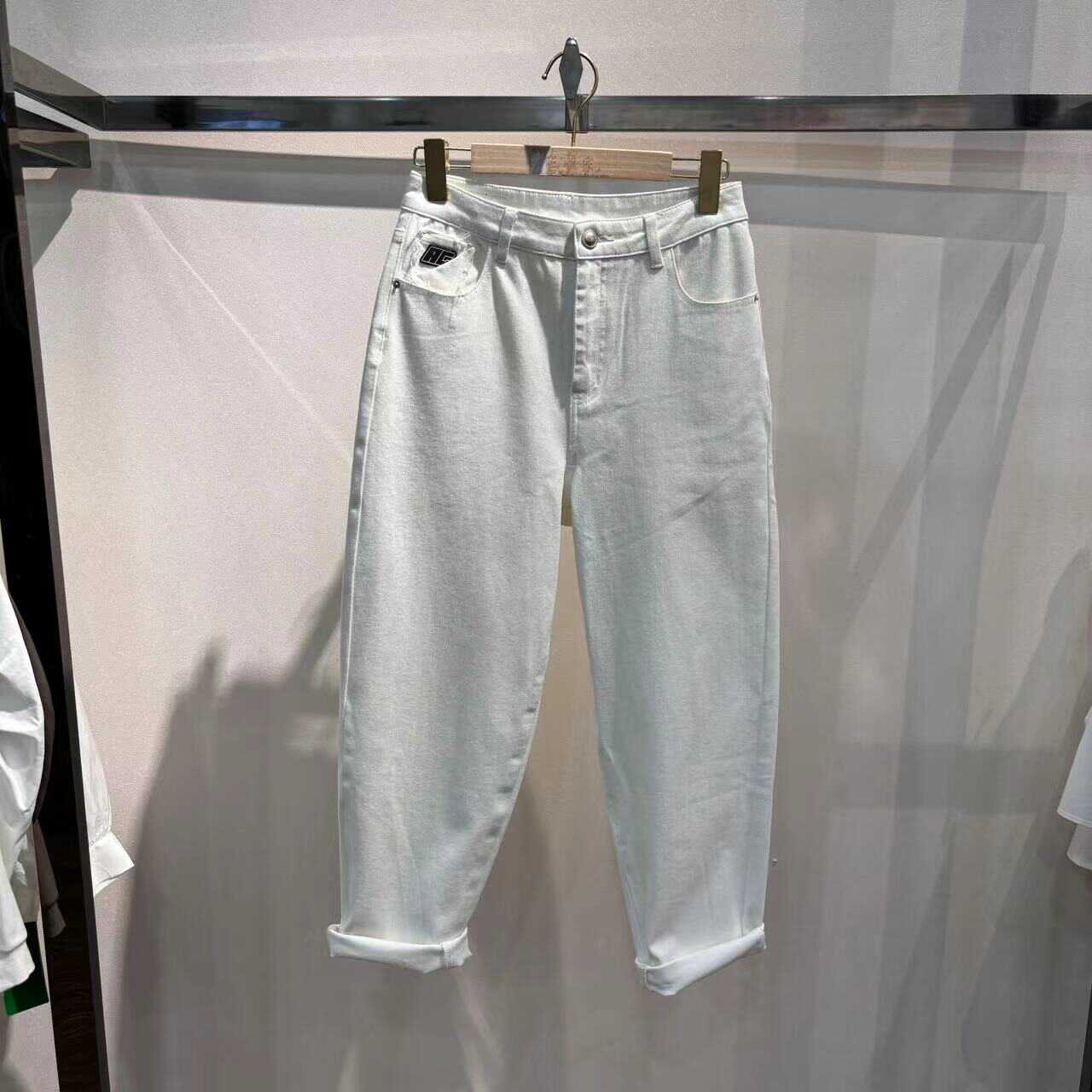 夏季高腰直筒薄款九分