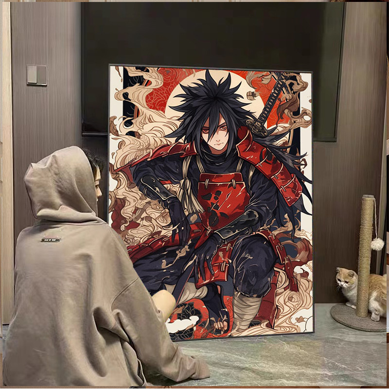 火影忍者宇智波斑钻石画2026年新款高级感二次元超帅送男孩十字绣