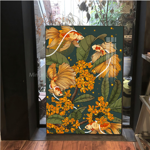 高颜值金鱼桂花钻石画满钻2025新款卧室客厅创意手工点贴画十字绣