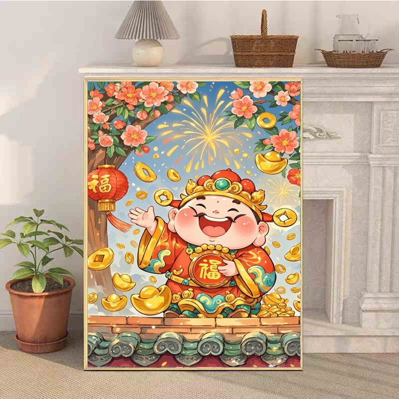 2025年新款手工diy财神爷钻石画