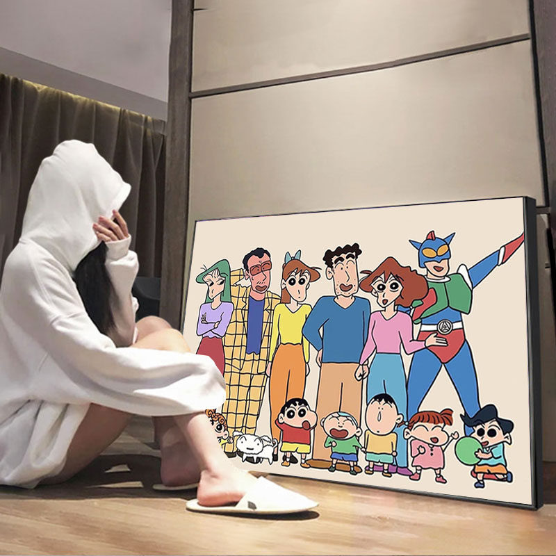 蜡笔小新卡通钻石画满钻客厅小件卧室十字绣2025新款简约现代北欧
