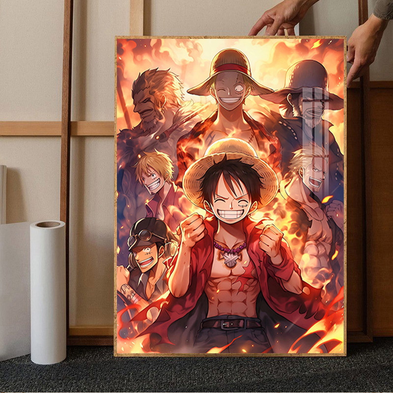 海贼王卡通钻石画满钻5d客厅小件卧室十字绣2025新款简约现代北欧