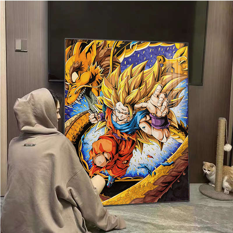 七龙珠钻石画2025新款悟空卡通动漫手工点贴十字绣小件带框装饰画,居家布艺,钻石绣,淘宝优惠券,粉丝福利购,淘宝优惠卷