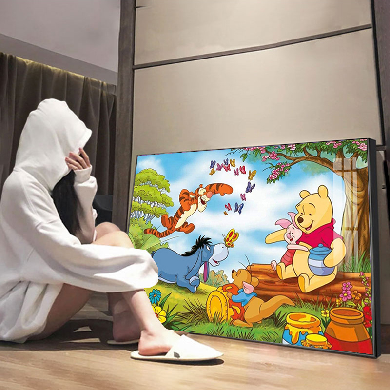 小熊维尼钻石画2025新款客厅动漫卧室儿童简单手工点贴画十字绣5d