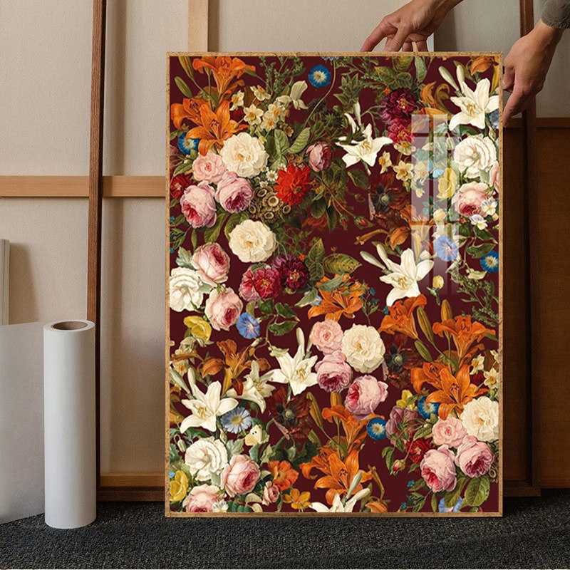 艺术复古植物花卉钻石画2025新款客厅高难度手工diy十字绣水钻5d