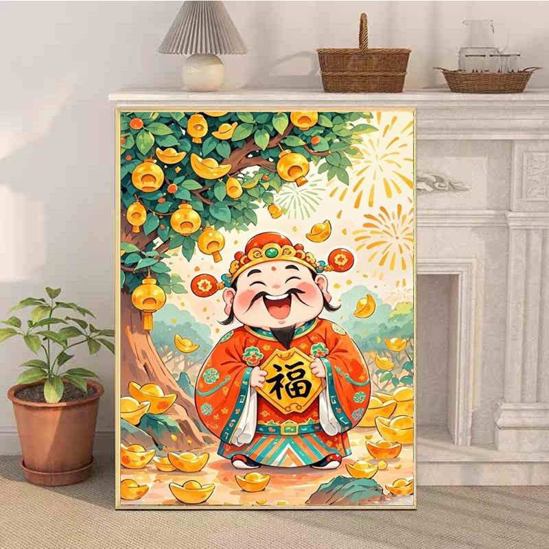 2025年新款钻石画手工diy财神爷