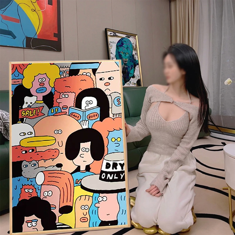 卡通钻石画2025新款手工diy贴满钻十字绣刺绣卧室装饰画打发时间图片