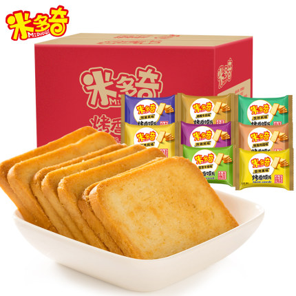 米多奇烤香馍片50g*40包整箱混合装代早餐烤馒头片饼干零食大礼包
