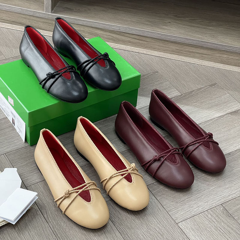2026春季时髦编织绳结一字带羊皮软底芭蕾舞鞋女圆头舒适玛丽珍,女鞋,玛丽珍鞋,淘宝优惠券,粉丝福利购,淘宝优惠卷