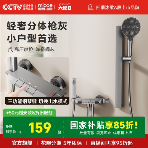 四季沐歌枪灰系简易花洒
