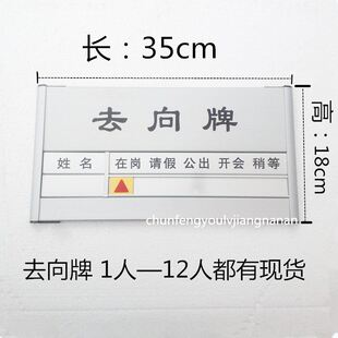 指示牌。位1人去向牌铝合金工作人员动态科室在数岗去向牌1