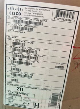思科3800Cisco3845CK9库存全新拆封未使-议价
