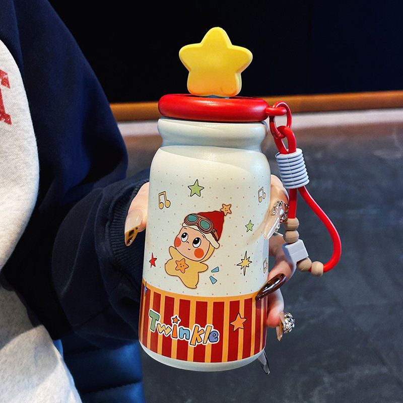 ya咪陶瓷内胆便携吸管保温杯